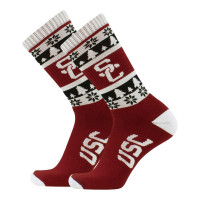 USC Trojans Cardinal Christmas Socks